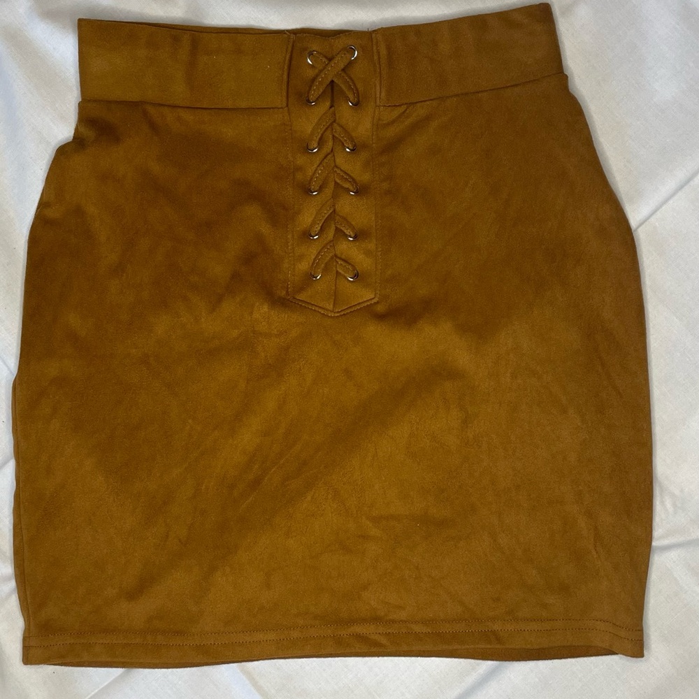 Forever 21 Light Brown Suede Skirt